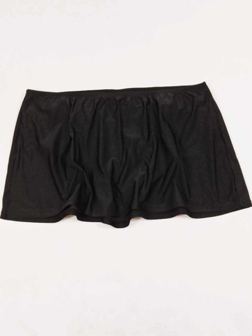 Mid-Rise Hipster Skirtini Plus Size 2X Black Bikini Swim Skirt Bottoms w Panty